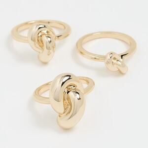 Jennifer Fisher Knot Ring Set Yellow Gold - 8